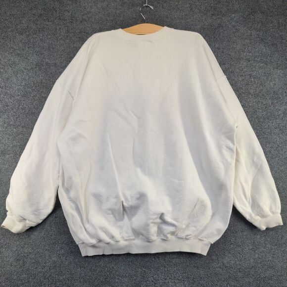 Del Sol Men's St. Maarten Pullover Crew Neck Sweatshirt White XXL Heavyweight - Picture 8 of 16